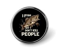 Pesco per non uccidere le persone. Spilla da bavero carina, spilla rotonda in metallo, accessori per giacche, cappelli, borse, gioielli.