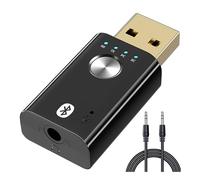 Pesderty 1 Set 4 In 1 USB Bluetooth 5.1 Trasmettitore Ricevitore Adattatore Bluetooth Portatile Adattatore Bluetooth Wireless per PC, Scheda Audio, Auto, Cuffie