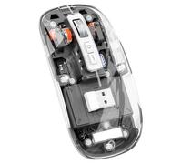 Pesderty 2.4G Compatibile con Bluetooth Tripla modalità Magnetica Trasparente Ricaricabile con Un da Tavolo di Tipo C (Grigio) Durevole Facile Installazione