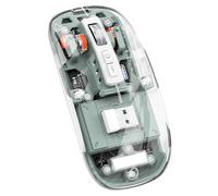 Pesderty 2.4G Compatibile con Bluetooth Tripla modalità Magnetica Trasparente Ricaricabile con Un da Tavolo di Tipo C (Verde) Facile da Installare Facile da Usare