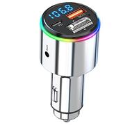 Pesderty Bc88 Car Bluetooth 5.3 FM Trasmettitore Wireless FM Radio Adapter Car Dual Fast Charger Caricatore per Auto Bc88