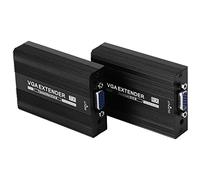 Pesderty Estensore di Rete VGA da 150 M RJ45 Extender VGA Trasmettitore Audio Ricevitore Supporto Alimentazione Poe Spina Europea