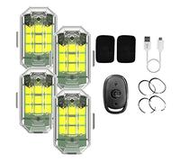 Pesderty Luce Stroboscopica LED Wireless Ad Alta Luminosità 7 Colori Luci Lampeggianti Ricaricabili USB Luce per Bici