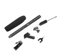 Pesderty Microfono Professionale A Condensatore Wireless Intervista Registrazione Vlog Microfono dal Super Cardioide per Fotocamera DSLR 3,5 mm Resistente Facile da Installare Facile da Usare