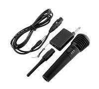 Pesderty Microfono Professionale Dinamico con e Wireless con Altoparlante Bluetooth per Amplificatore Microfonico per Karaoke e Esibizioni Musicali.