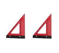 Pesderty Set di 2 Righelli Triangolari per la Lavorazione del Legno, per Misurare il Layout, per Marcare I Fori,