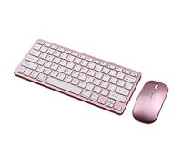 Pesderty Tastiera A Tre modalità Tastiera Ricaricabile Mouse Supporto Tablet Computer Portatile Rosa