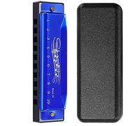 Pesfehhy Chiave A 10 Fori di C Blues Harmonica Strumento Musicale per Illuminazione Musicale per Bambini con