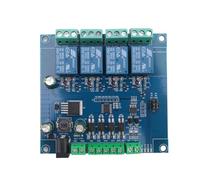 Pesfehhy Modulo di Relè Modbus Rtu 4 Canali Ingresso 485 Ttl Uart Comunicazione Modulo di Relè 7-24V 4 Canali