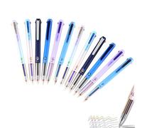 Peshoriadm - 6 penne multicolori, 3 in 1 18 colori, penne retrattili con inchiostro gel da 0,5 mm, scrittura fluida per lavoro, ufficio, scuola, prendere appunti, scrivere e scarabocchiare (12 pezzi)