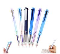 Peshoriadm - Penna 3 in 1 con inchiostro gel retrattile, 0,5 mm, ad asciugatura rapida, per lavoro, ufficio, scuola, appunti, diario, scarabocchi (6 pezzi)