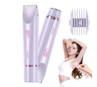 Peshoriadm Shaver, Peshoriadm Comfort 2 in 1 Electric Lady Shaver, Dual Head Bikini Trimmer, Ipx7 Waterproof Wet and Dry Use for Face, Body, Intimate Areas (Purple)
