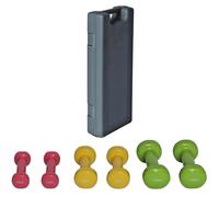 Pesi 6 Manubri Palestra in Valigetta 2x 0.5 kg + 2x 1 kg + 2x 1.5 kg per Fitness