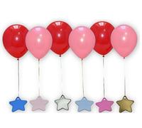 Pesi a forma di stella per palloncini a elio, in plastica, ciondoli per compleanni, matrimoni, celebrazioni, San Valentino, decorazioni (multicolore, confezione da 50)