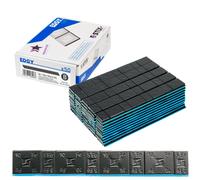Pesi adesivi per cerchi in lega EDGY SLIM BLACK - 60g (5g + 10g Nero) - 50 pezzi