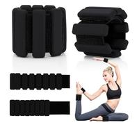 Pesi da Polso Regolabili, Set di Pesi per Polsi e Caviglie, 2 Pezzi (0,45 Kg Ciascuno), Fasce di Peso Portatili Peso Bracciale Fitness per Yoga Danza Pilates Cardio Aerobica e Camminata