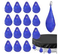 Pesi di copertura per piscina, con ganci, in PVC spesso, a prova di perdite, per coperture fuori terra, 34,3 cm (blu navy, confezione da 16)