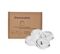 Pesi di fermentazione a bocca larga, diametro 7 cm, confezione da 4 pesi in vetro per fermentazione con impugnatura facile