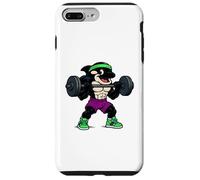 Pesi di sollevamento balena orca stile anni '90 Custodia per iPhone 7 Plus/8 Plus