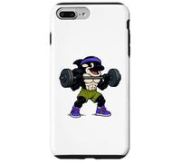 Pesi di sollevamento balena orca stile anni '90 Custodia per iPhone 7 Plus/8 Plus