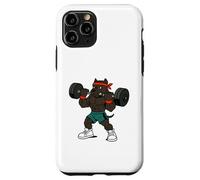 Pesi di sollevamento del cane Pitbull stile anni '90 Custodia per iPhone 11 Pro