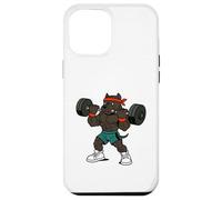 Pesi di sollevamento del cane Pitbull stile anni '90 Custodia per iPhone 12 Pro Max