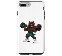 Pesi di sollevamento del cane Pitbull stile anni '90 Custodia per iPhone 7 Plus/8 Plus