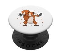 Pesi di sollevamento scoiattolo Albero Roditore PopSockets PopGrip Adesivo
