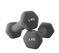 Pesi Palestra in Casa Fitness Manubri Esagonali in Neoprene, Antiscivolo | Coppia Dipped dumbbell Bilanciere (2 x 1 kg)