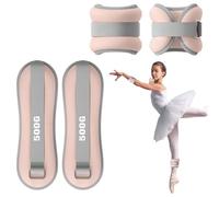 Pesi per Caviglie 2 Pezzi, Cavigliere Pesi per Piede/Polso - Adatti a Principianti e Bambini per Esercizi di Danza, Camminata, Jogging e Fitness (Rosa, 0,5KG)