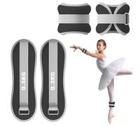 Pesi per Caviglie 2 Pezzi, Cavigliere Pesi per Piede/Polso - Adatti a Principianti e Bambini per Esercizi di Danza, Camminata, Jogging e Fitness (Nero, 0,3KG)