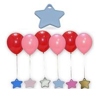 Pesi per palloncini a forma di stella, in plastica, per elio e palloncini in alluminio, per compleanni, feste di nozze (azzurro, confezione da 50)