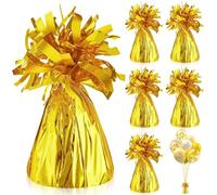 Pesi per Palloncini ad Elio Pesetti per Palloncini Dorati 6Pz Cono di Peso per Palloncino in Lamina con Frange Pesanti Ciondolo a Gravità con Palloncino per Matrimoni Compleanni Feste
