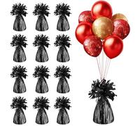 Pesi per Palloncini ad Elio Pesetti per Palloncini Nero 12Pz Cono di Peso per Palloncino in Lamina con Frange Pesanti Ciondolo a Gravità con Palloncino per Matrimoni Compleanni Feste
