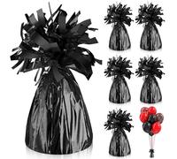 Pesi per Palloncini ad Elio Pesetti per Palloncini Nero 6Pz Cono di Peso per Palloncino in Lamina con Frange Pesanti Ciondolo a Gravità con Palloncino per Matrimoni Compleanni Feste
