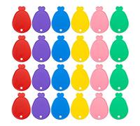 Pesi per palloncini da 24 pezzi Set di plastica per elio, pesi per palloncini colorati Peso uso ripetuto Pesi a forma di blocco di peso Uso misto di colori Palloncini Accessori per feste per bambini