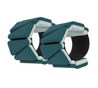 Pesi per Polsi e Caviglie Regolabili 2 kg - Set di 2 Pesi da Polso Aggiustabili per Fitness, Pilates, Yoga- Verde 2KG