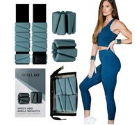 Pesi per Polsi e Caviglie, Set di 2 (0,45kg Ciascuno) con Borsa Inclusa - Pesi per Caviglie | Pesi da Polso Regolabili e Versatili per Pilates, Yoga, Jogging, Passeggiate, Aerobica | Pesi Fitness