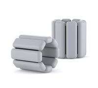 Pesi per polso, cavigliere, set di 2 pesi regolabili per gambe per donne e uomini, braccialetti da polso in silicone da 0,5 kg a 2 kg, braccialetto con cuscinetto per jogging, yoga, pilates, aerobica,