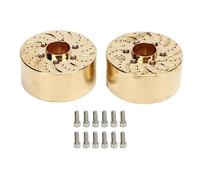 Pesi per ruote in ottone da 2 pezzi, adattatore per esagonale per auto cingolata RC, parti di aggiornamento del modello da 1,9 2,2 pollici, pesi per ruote in ottone antiruggine (Si alzò)