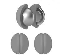 Pesi per Tenda da Doccia, Pesi Magnetici Robusti con Rivestimento in Silicone Antiruggine, Prevengono il Gonfiarsi della Fodera della Tenda nel Vento, Utilizzabili per Drappeggi (Grigio, 3 Paia)