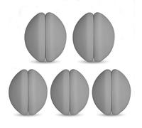 Pesi per Tenda da Doccia, Pesi Magnetici Robusti con Rivestimento in Silicone Antiruggine, Prevengono il Gonfiarsi della Fodera della Tenda nel Vento, Utilizzabili per Drappeggi (Grigio, 5 Paia)