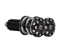 Pesi terminali del manubrio della moto, 22 mm, estremità della barra per 7/8 pollici, ammortizzatori di vibrazioni in metallo con opzioni rosso, blu, giallo, argento, nero, per sport e bici (nero)