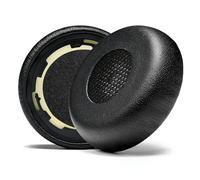 PESLNG Cuscinetti auricolari di ricambio professionali per Jabra Evolve 75 (75UC 75MS 75SE), utilizzati memory foam di alta qualità per maggiore comfort e durata (pelle bianca nera)
