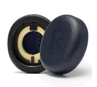 PESLNG Cuscinetti di ricambio professionali in pelle PU, compatibili con Jabra Evolve2 65/Evolve2 40/Elite 45h, utilizza memory foam di alta qualità (bianco pelle blu)