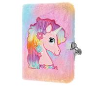 PESLNG Diario Segreto Bambina - Diario con Lucchetto, Ideale per la Scuola e Come Regalo per il Ritorno a Scuola e Occasioni Speciali (Unicorno floreale, Multi)