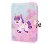 PESLNG Diario Segreto Bambina - Diario con Lucchetto, Ideale per la Scuola e Come Regalo per il Ritorno a Scuola e Occasioni Speciali (Unicorno con fiocco, colore scuro, Multi)