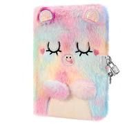 PESLNG Diario Segreto Bambina - Diario con Lucchetto, Ideale per la Scuola e Come Regalo per il Ritorno a Scuola e Occasioni Speciali (Gatto cartone animato, Multi)