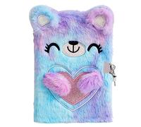 PESLNG Diario Segreto Bambina - Diario con Lucchetto, Ideale per la Scuola e Come Regalo per il Ritorno a Scuola e Occasioni Speciali (Orso cartone animato, Multi)