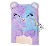 PESLNG Diario Segreto Bambina - Diario con Lucchetto, Ideale per la Scuola e Come Regalo per il Ritorno a Scuola e Occasioni Speciali (Gatto strabico, Multi)
